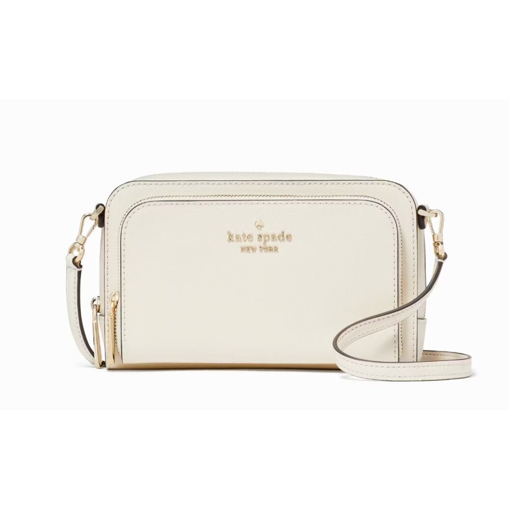 New Kate Spade Staci Dual Zip Around Crossbody Meringue - Picture 4 of 5